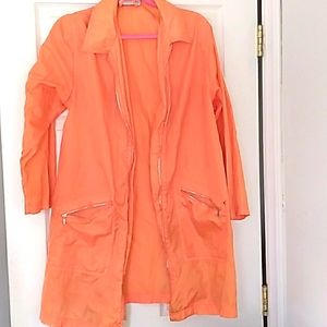 Melon orange light rain coat